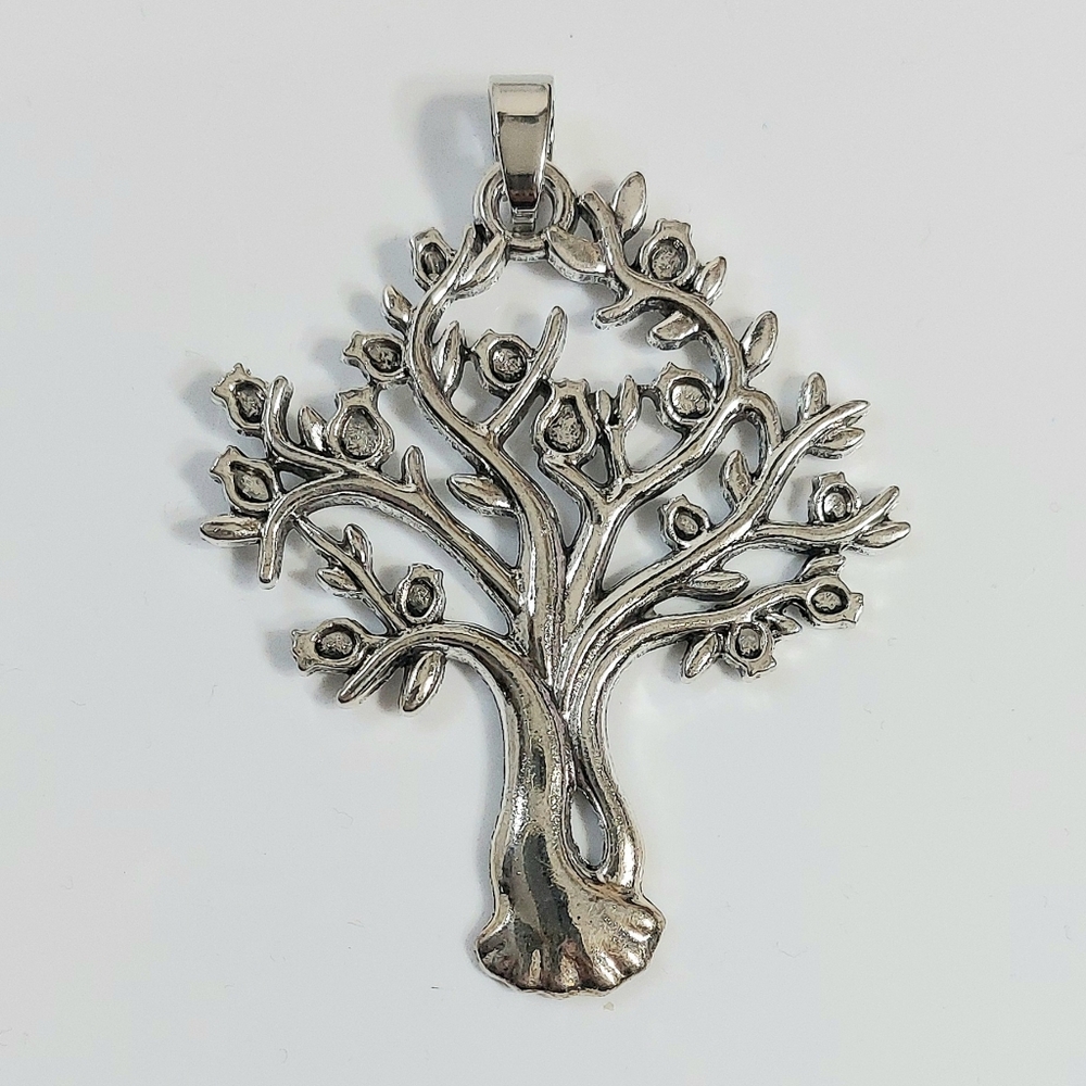 Silver Tree Of Life Healing Necklace Pendant Charm - Womens Jewelry